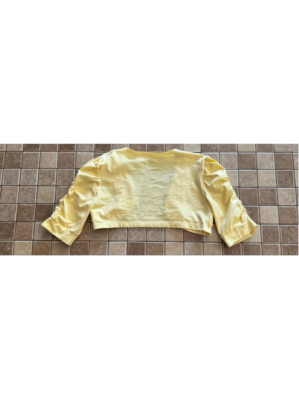 Girls The Children's Place Yellow Cropped Cardigan L